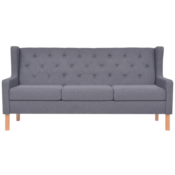 vidaXL 2-dijelni set sofa od tkanine sivi