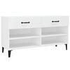 vidaXL Ormarić za cipele bijela 102x35x55 cm od konstruiranog drva