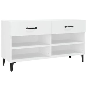 vidaXL Ormarić za cipele bijela 102x35x55 cm od konstruiranog drva