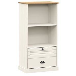 vidaXL Regal za knjige VIGO bijeli 60x35x114,5 cm od masivne borovine