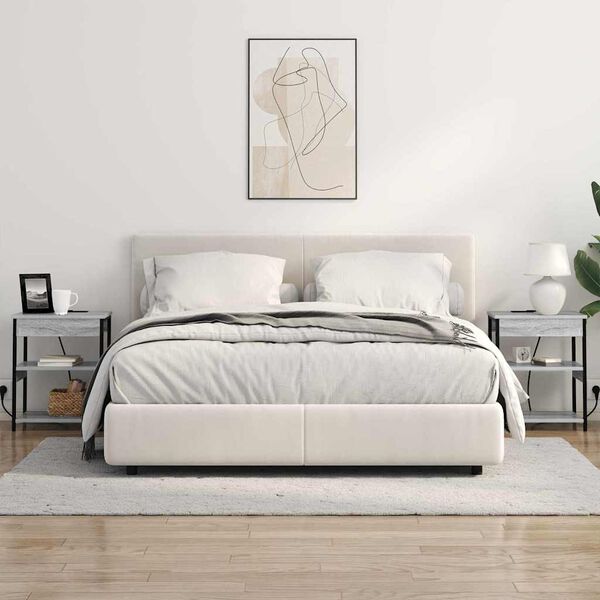 vidaXL Noćni ormar Siva Sonoma 41 x 31 x 51 cm Konstruirano drvo