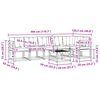 vidaXL Set vanjskih sofa s jastukom 7 pcs Prirodna i krem