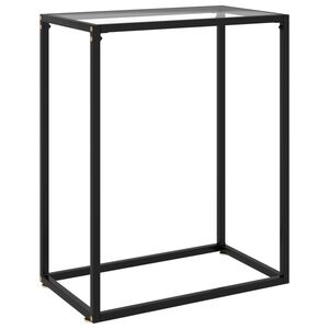 vidaXL Konzolni stol prozirni 60 x 35 x 75 cm od kaljenog stakla