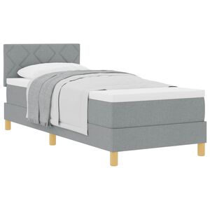 vidaXL Krevet s opruga kutije Svijetlo siva 80 x 200 cm tkanina