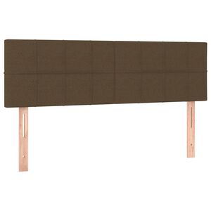 vidaXL Uzglavlja tamnosmeđa 144x5x78/88 cm od tkanine