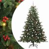 vidaXL Umjetno božićno drvce Zelena 210 cm PVC i Metal i Plastika