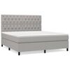 vidaXL Krevet box spring s madracem svjetlosiva 160x200 cm tkanina