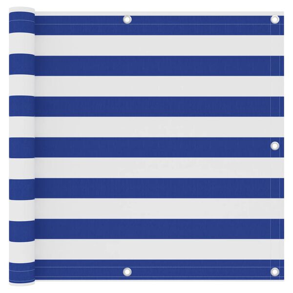 vidaXL Balkonski zastor bijelo-plavi 90 x 300 cm od tkanine Oxford