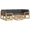 vidaXL Set vanjskih sofa s jastukom 7 pcs Bijela i antracit