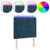 vidaXL LED uzglavlje tamnoplavo 100x5x118/128 cm bar&scaron;unasto