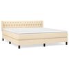 vidaXL Krevet s oprugama i madracem krem 180x200 cm od tkanine