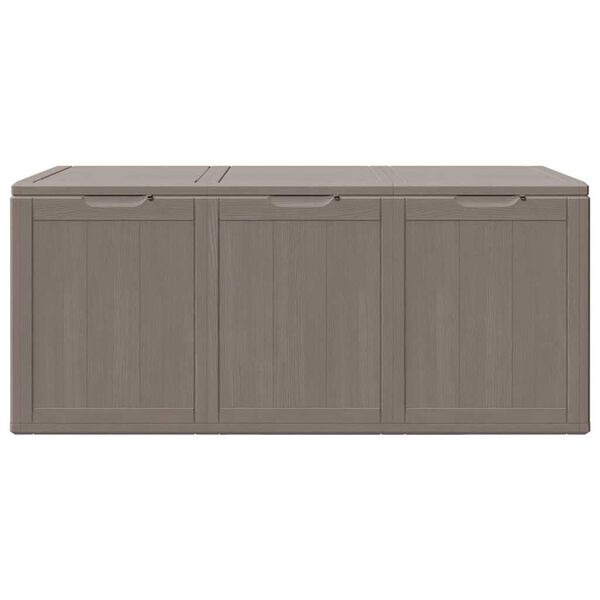 vidaXL Vrtna kutija za pohranu 270 L smeđa PP drveni izgled