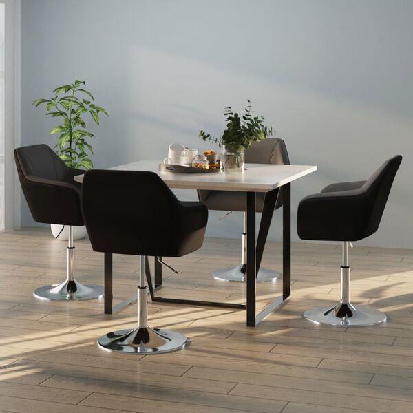 vidaXL Blagovaonske stolice od umjetne kože 4 kom sive