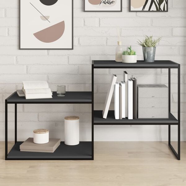 vidaXL Police za knjige 4 kom sive 60 x 40 x 1,5 cm od iverice