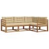 vidaXL Set vanjskih sofa 4 kom. Prirodna i bež