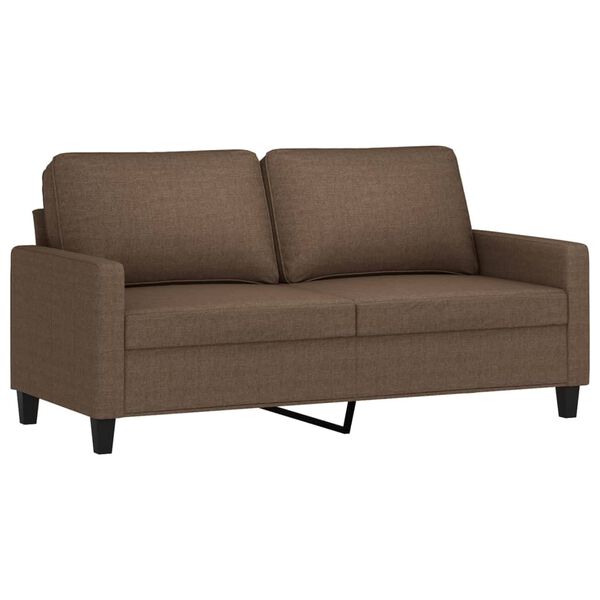 vidaXL 2-dijelni set sofa s jastucima smeđi od tkanine