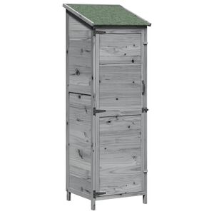 vidaXL Vrtna &Scaron;upa Siva 59,5 x 56 x 176,5 cm Konstruirano drvo