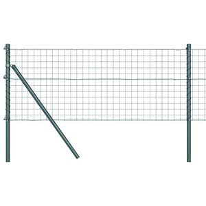 vidaXL Euro Ograđivanje Ukop 10 x 0,6 m Čelik premazan PVC-om Zelena