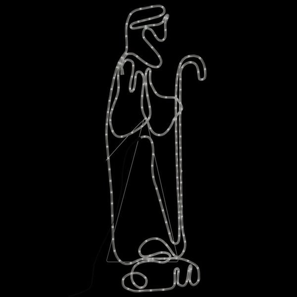 vidaXL Božićna figura pastira i janjeta sa 168 LED žarulja 102,5x35 cm