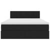 vidaXL Krevet s prostorom za pohranu s LED-om Crna 140 x 200 cm Bar&scaron;un
