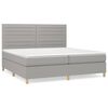 vidaXL Krevet s oprugama i madracem svjetlosivi 200 x 200cm od tkanine