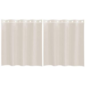 vidaXL Voile zavjese s u&scaron;icama 2 kom krem 140x140 cm