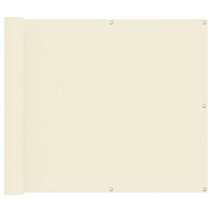 vidaXL Balcony ekran Krema 100 x 500 cm Oxford tkanina