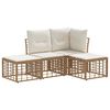 vidaXL Set vanjskih sofa Prirodna Poliester