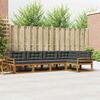 vidaXL Set vanjskih sofa s jastukom 5 pcs Prirodna i antracit