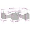 vidaXL 7-dijelni set vrtnih sofa sivi od poliratana