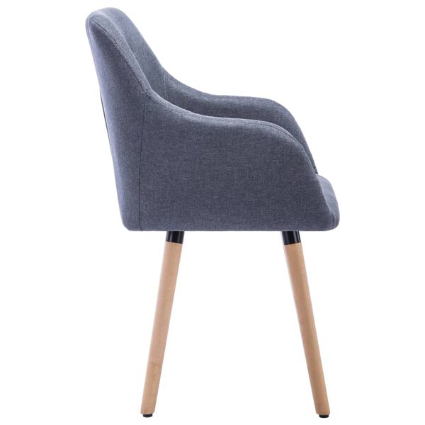 vidaXL Blagovaonske stolice od tkanine 2 kom tamnosive