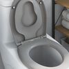 vidaXL Sjedalo za wc s brzim zatvaranjem Siva 44.5 x 37.3 x 4.3 cm