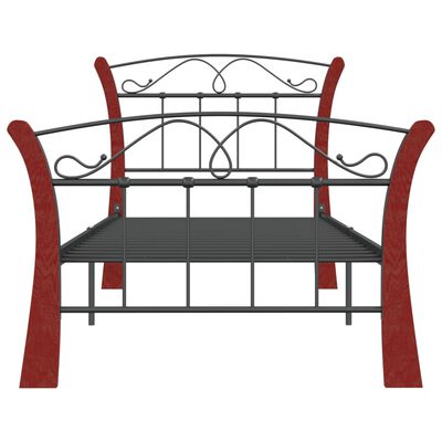 vidaXL Okvir za krevet crni metalni 90 x 200 cm