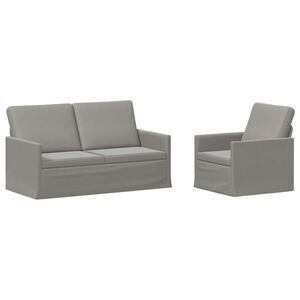 vidaXL Set sofe 2 pcs Svjetlosiva Bar&scaron;un