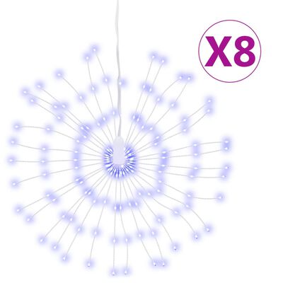 vidaXL Božićna svjetla zvjezdani prasak 140 LED 8 k plava 17 cm