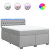 vidaXL Krevet box spring s madracem svjetlosiva 160x200 cm tkanina