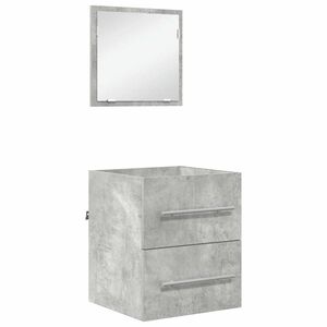 vidaXL Set namje&scaron;taja za kupaonicu s ladicama Siva 41 x 38,5 x 48 cm