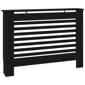 vidaXL Pokrov za radijator crni 112 x 19 x 81,5 cm MDF
