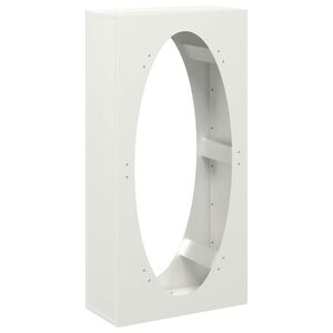 vidaXL Stalak za drva bijela 50x23x100 cm hladno valjani čelik