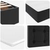 vidaXL Krevet s od storage s madracem Crna 200 x 200 cm Lažna koža