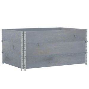 vidaXL Vrtni sadilica siva 120 x 80 cm od masivne borovine