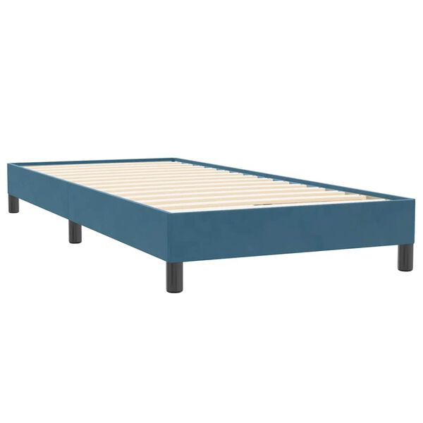 vidaXL Box Spring krevet s madracem tamnoplavi 100x220 cm bar&scaron;un