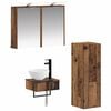 vidaXL Set ormarića za kupaonicu 4 pcs Staro drvo 43 x 16 x 62,5 cm