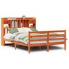 vidaXL Krevet s regalom za knjige bez madraca 150x200 cm od borovine