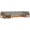vidaXL Set vanjskih sofa s jastukom 7 pcs Prirodna i svijetlo siva