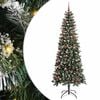 vidaXL Umjetno božićno drvce Zelena 210 cm PVC, plastika i čelik