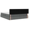 vidaXL Krevet s od storage Tamno siva 200 x 200 cm Lažna koža