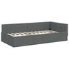 vidaXL Kutni okvir kreveta Tamno siva 100 x 203 cm tkanina