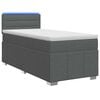 vidaXL Boxspring krevet s madracem Tamnosiva 90 x 190 cm Tkanina
