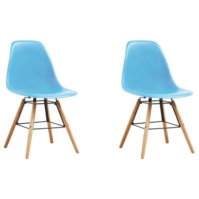vidaXL Blagovaonske stolice 2 kom plave plastične